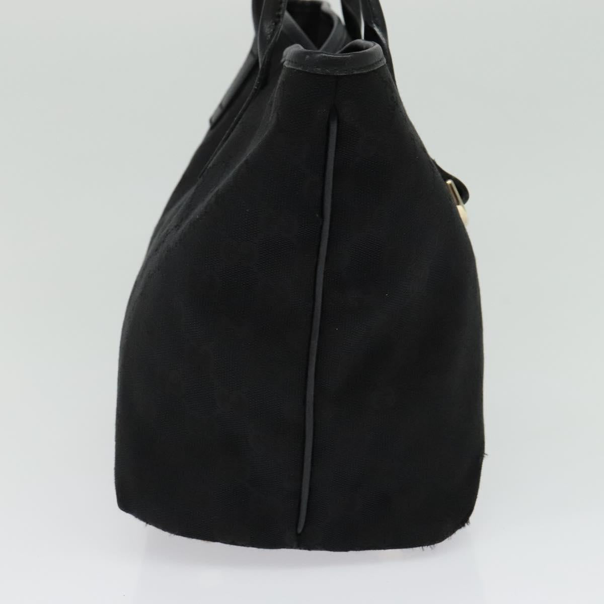 GUCCI GG Canvas Abbey Tote Bag Black Gold 169946 Auth 141287