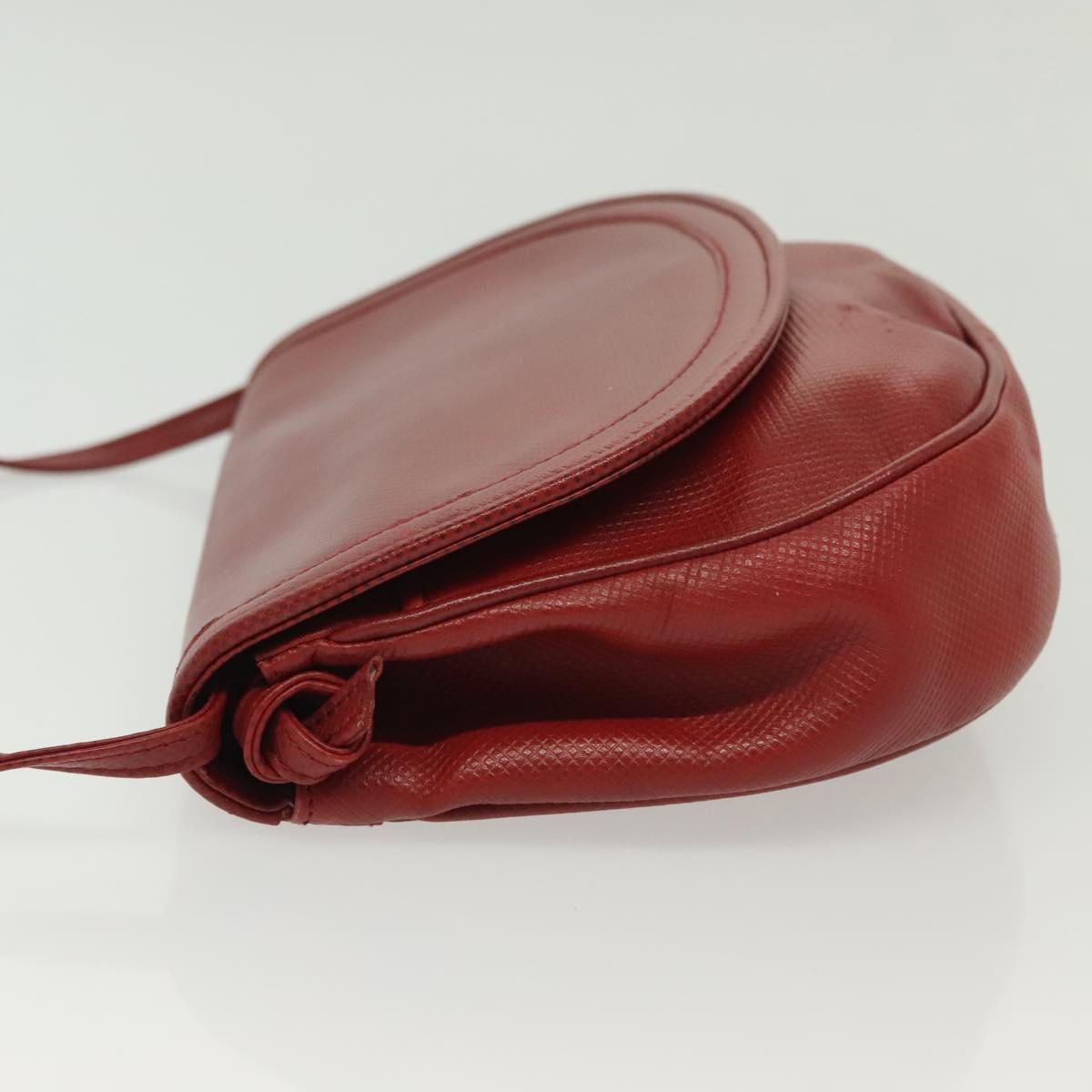 BOTTEGA VENETA Shoulder Bag Leather Red Gold Auth 141290