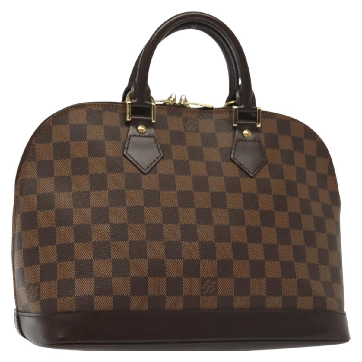 LOUIS VUITTON Damier Ebene Alma Hand Bag N51131 LV Auth 141296