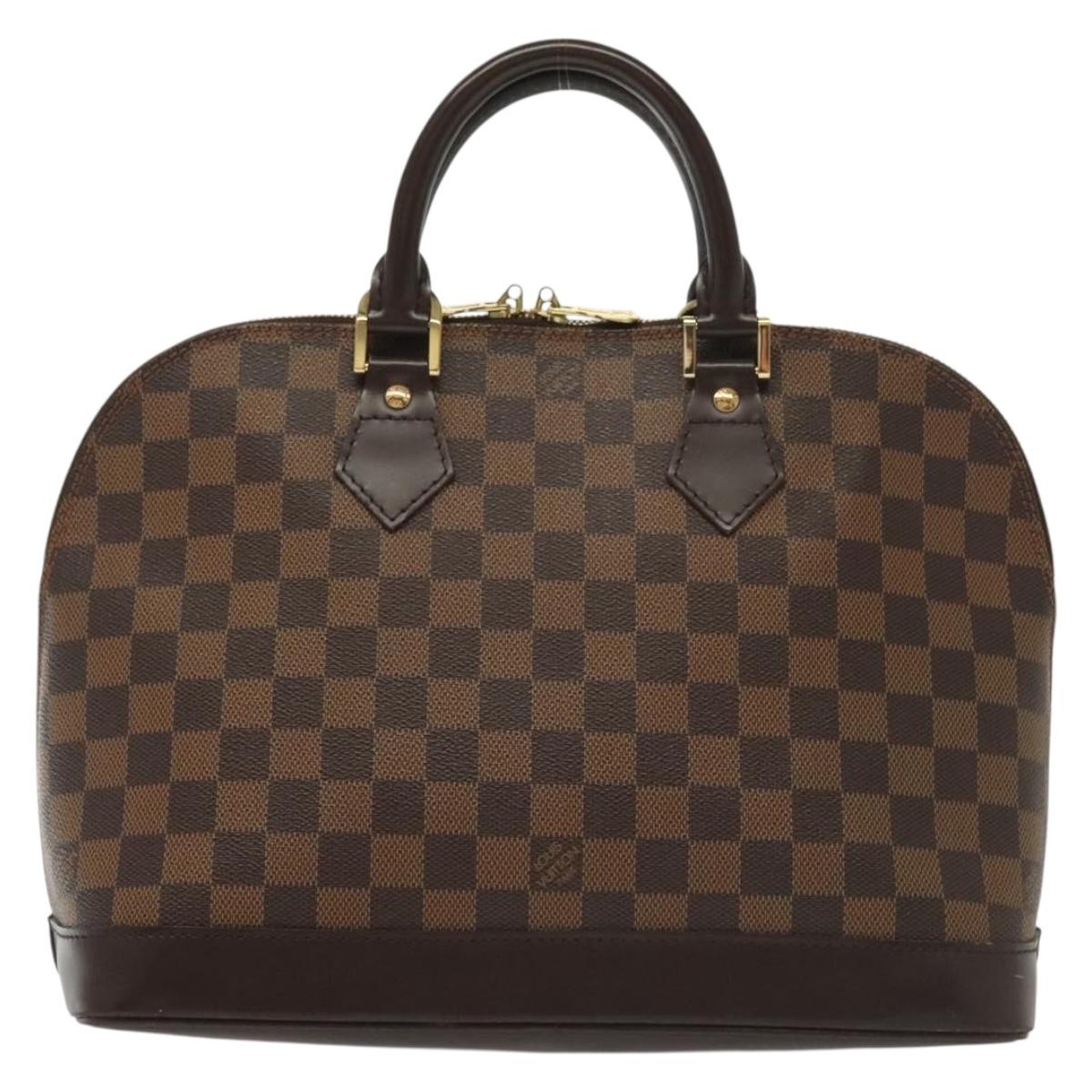 LOUIS VUITTON Damier Ebene Alma Hand Bag N51131 LV Auth 141296