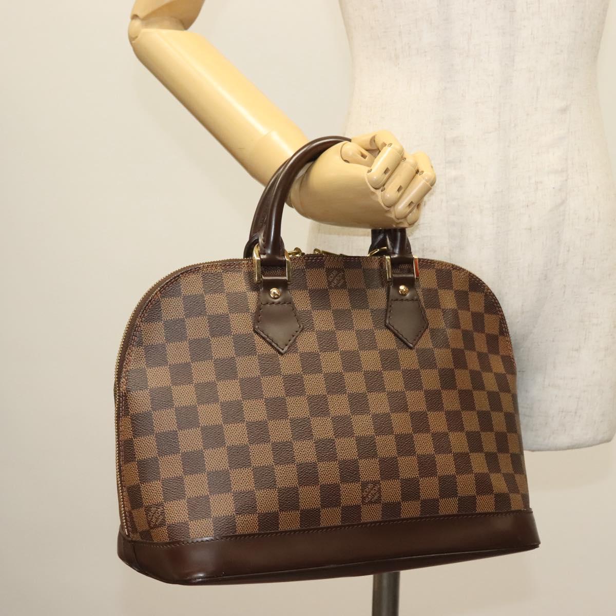 LOUIS VUITTON Damier Ebene Alma Hand Bag N51131 LV Auth 141296