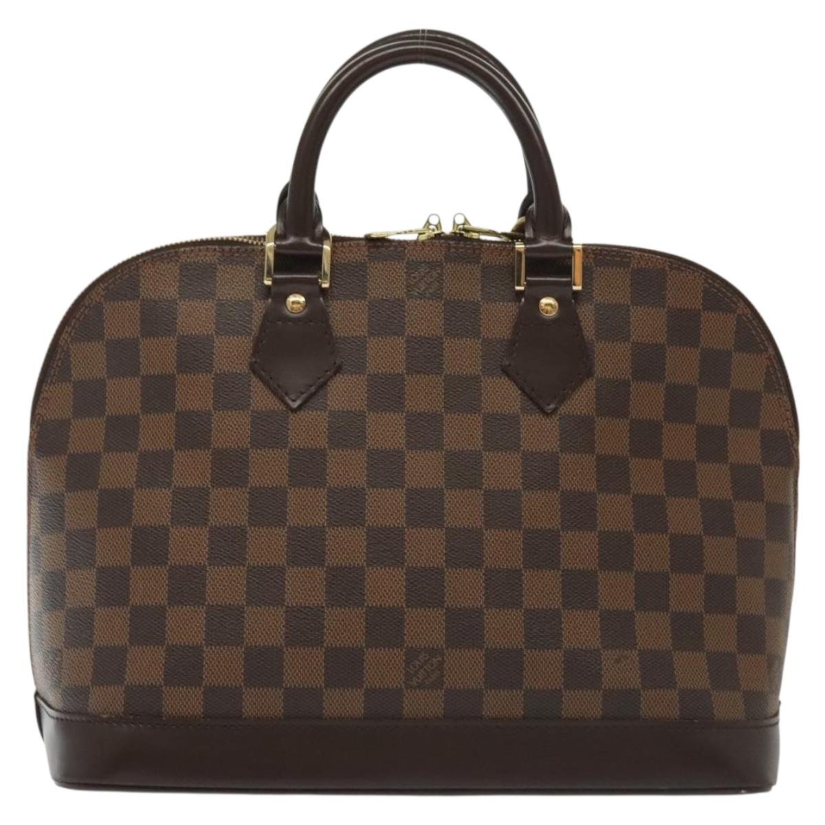 LOUIS VUITTON Damier Ebene Alma Hand Bag N51131 LV Auth 141296