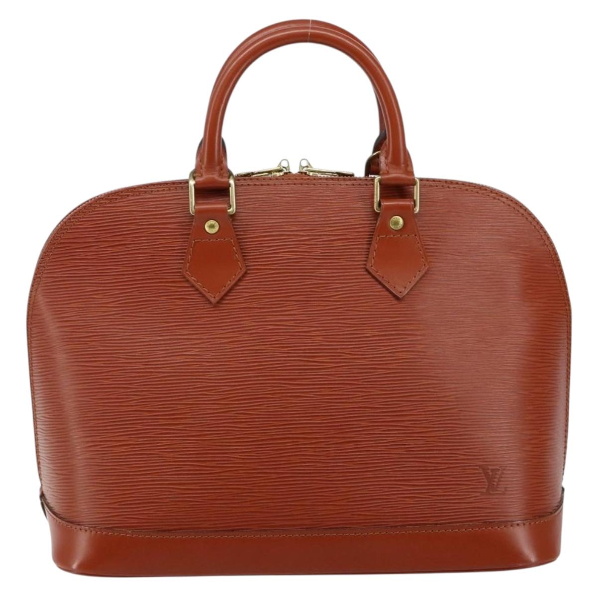 LOUIS VUITTON Epi Alma Hand Bag Brown M52143 LV Auth 141298