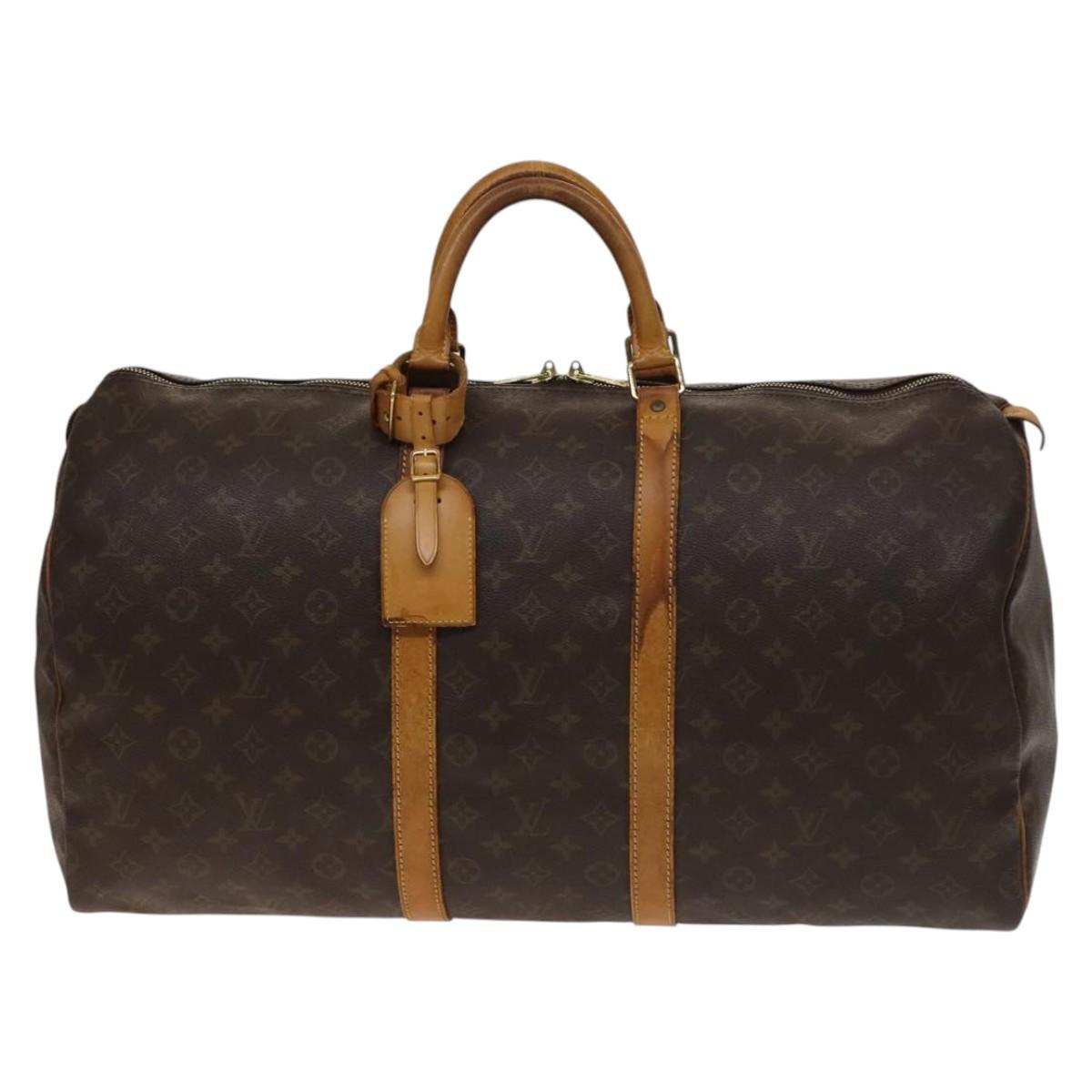 LOUIS VUITTON Monogram Keepall 55 Boston Bag M41424 LV Auth 141305