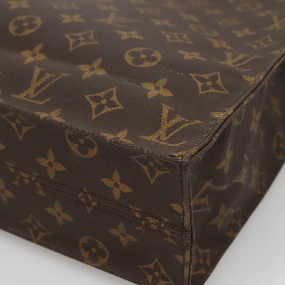LOUIS VUITTON Monogram Sac Plat Hand Bag M51140 LV Auth 141315
