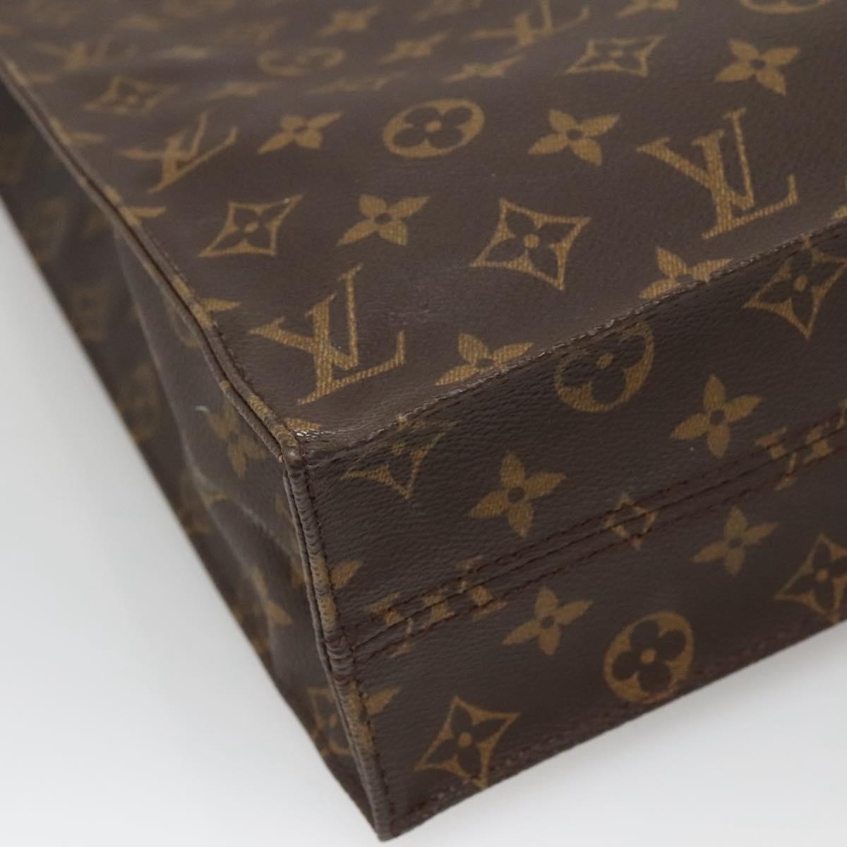 LOUIS VUITTON Monogram Sac Plat Hand Bag M51140 LV Auth 141315