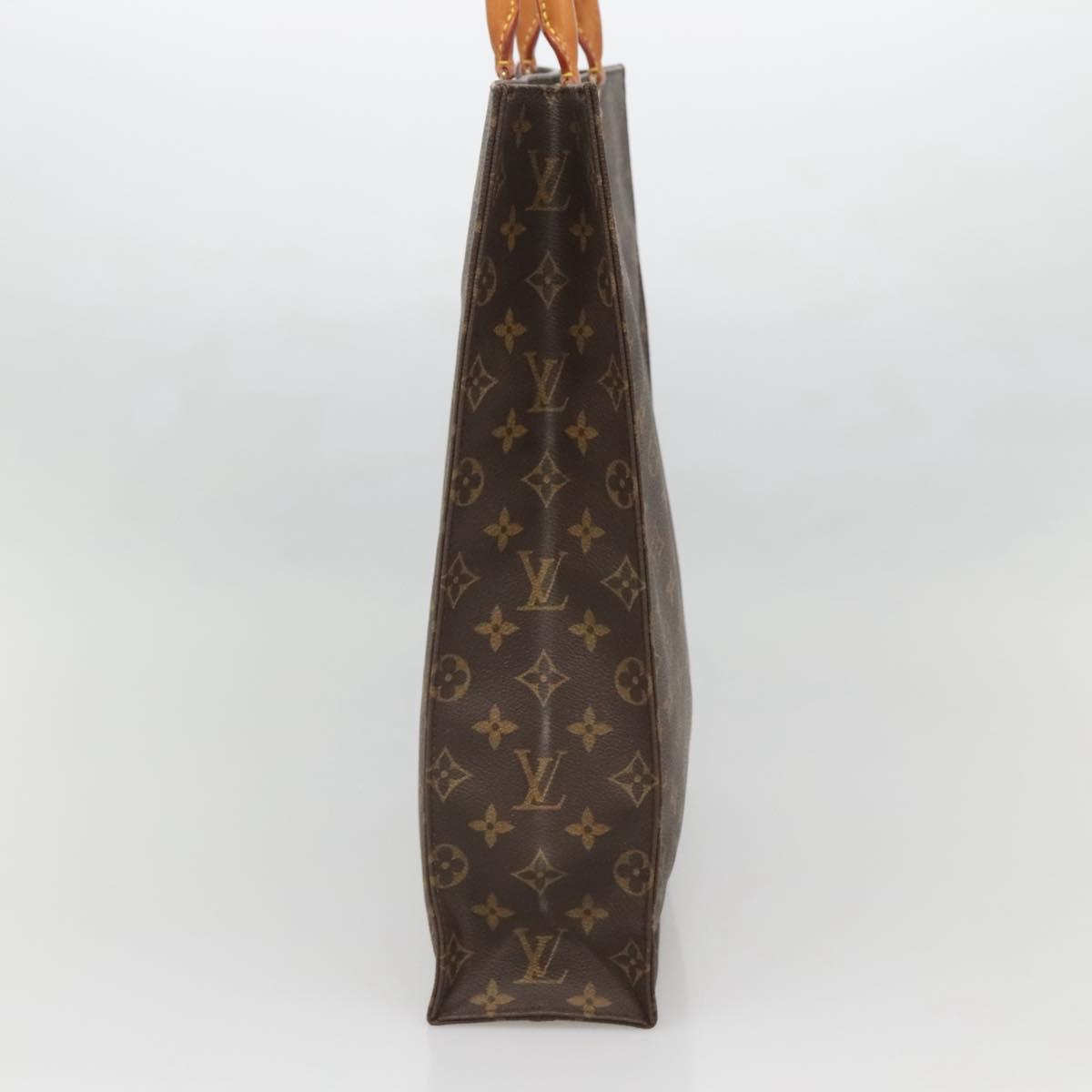 LOUIS VUITTON Monogram Sac Plat Hand Bag M51140 LV Auth 141315