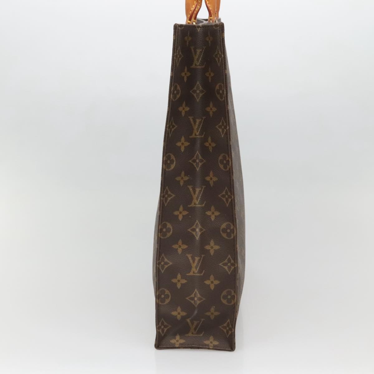 LOUIS VUITTON Monogram Sac Plat Hand Bag M51140 LV Auth 141315
