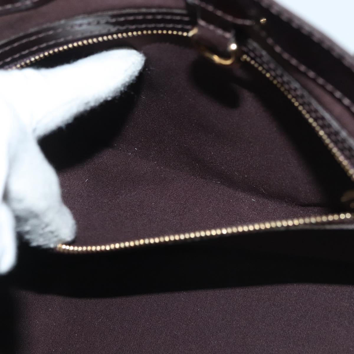 LOUIS VUITTON Monogram Vernis Wilshire PM Hand Bag Amarante M93641 Auth 141320