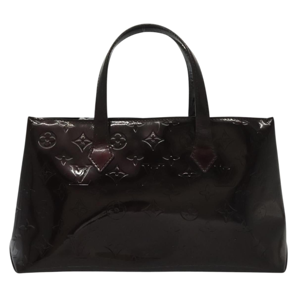 LOUIS VUITTON Monogram Vernis Wilshire PM Hand Bag Amarante M93641 Auth 141320