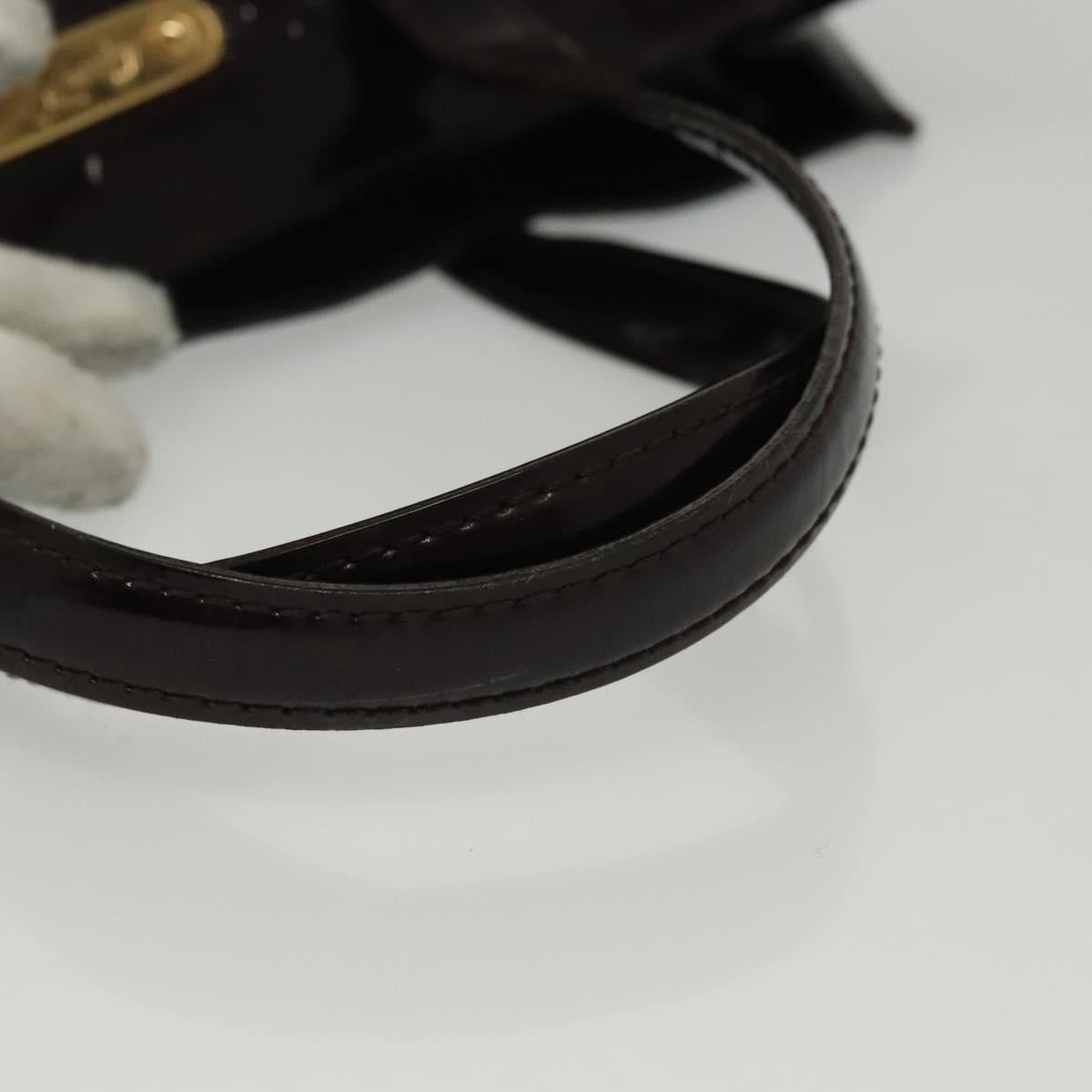 LOUIS VUITTON Monogram Vernis Wilshire PM Hand Bag Amarante M93641 Auth 141320