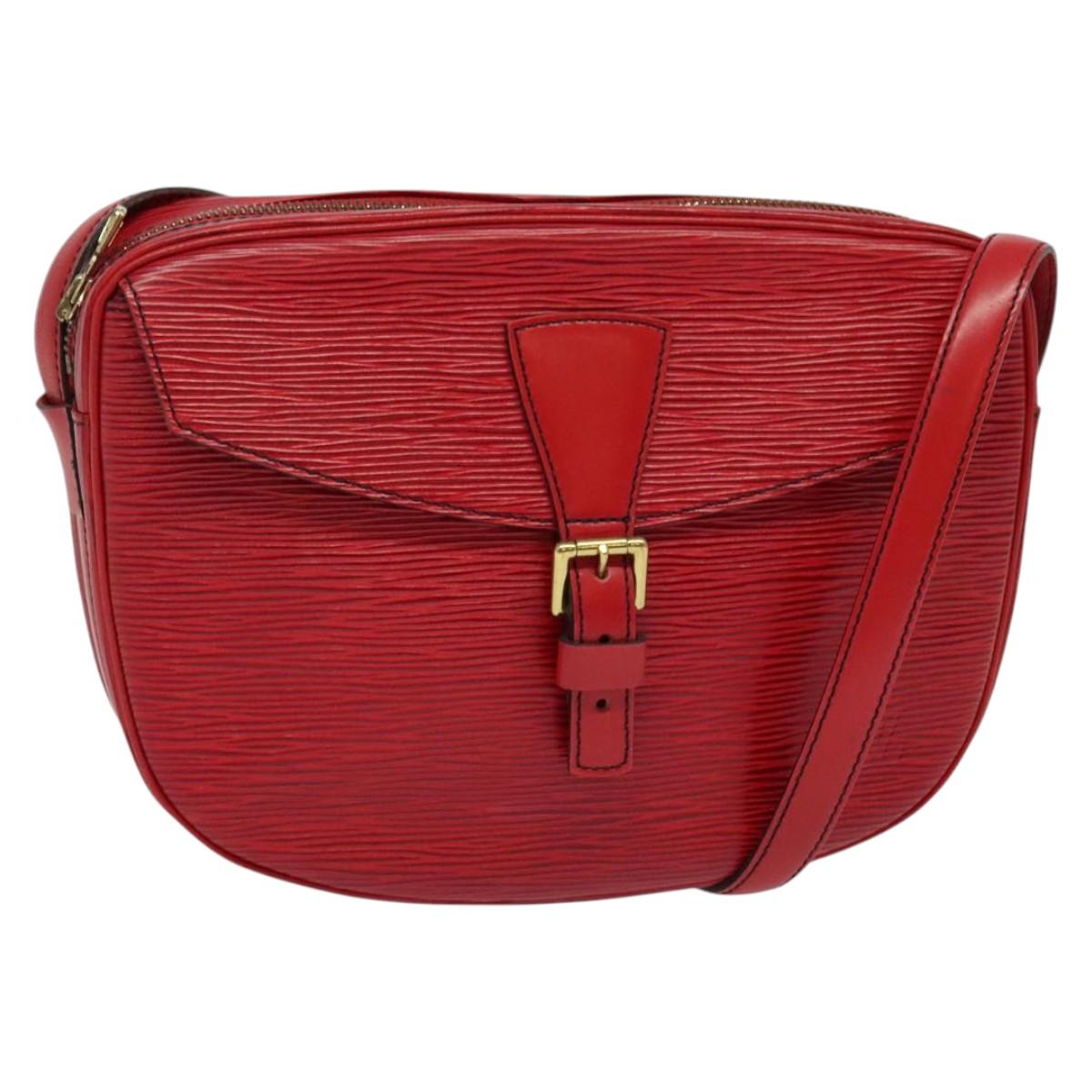 LOUIS VUITTON Epi Jeune Fille MM Shoulder Bag Red M52157 LV Auth 141329A