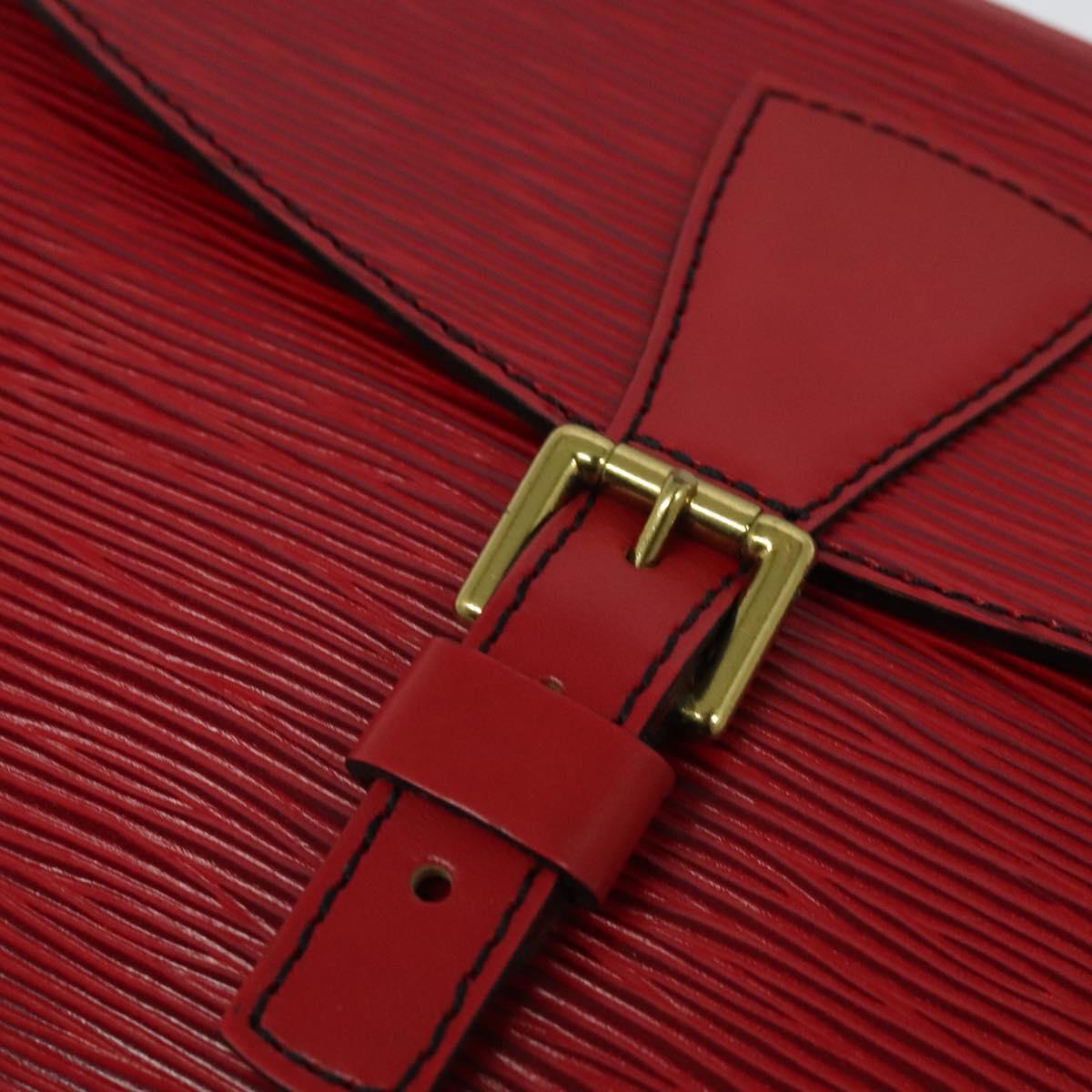LOUIS VUITTON Epi Jeune Fille MM Shoulder Bag Red M52157 LV Auth 141329A