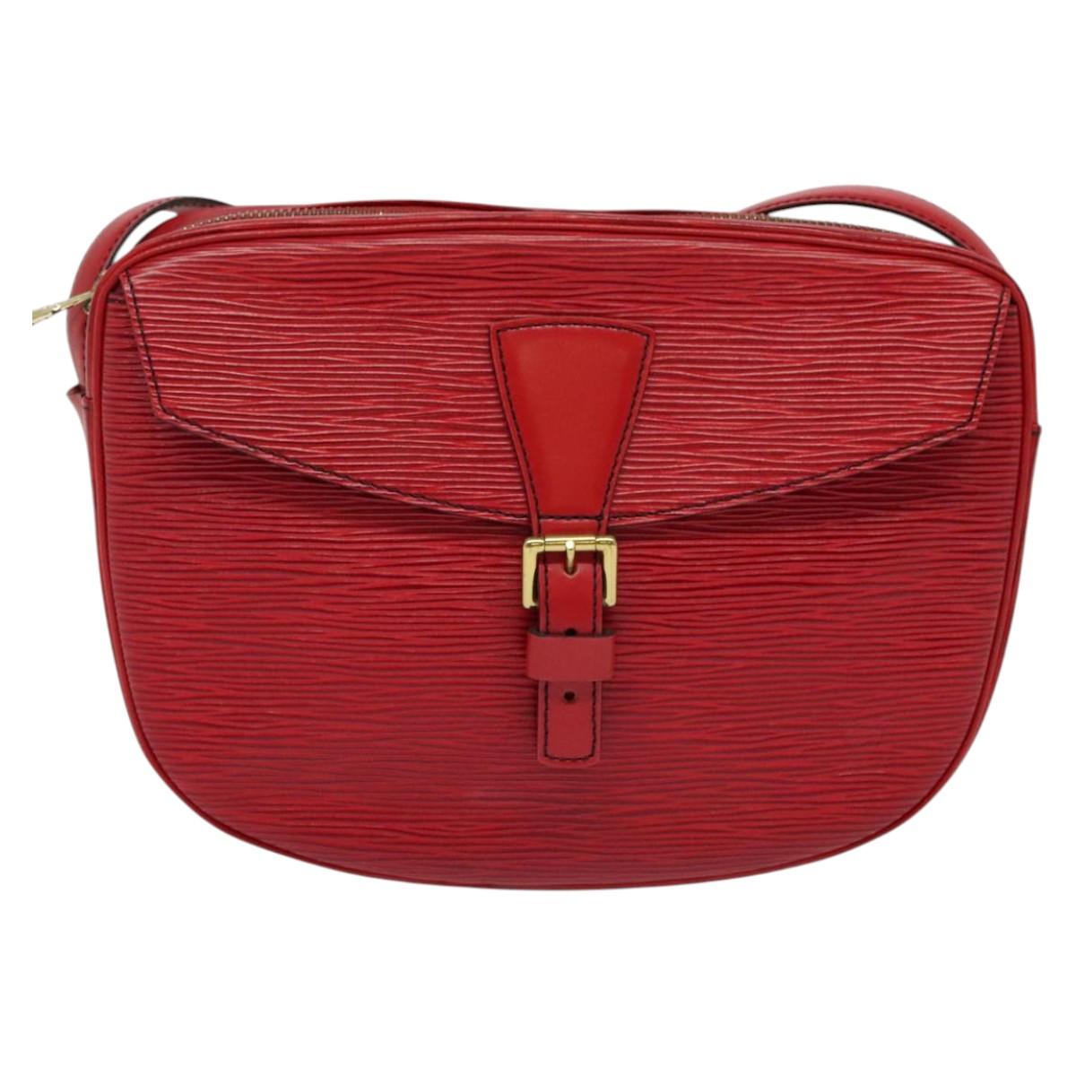 LOUIS VUITTON Epi Jeune Fille MM Shoulder Bag Red M52157 LV Auth 141329A