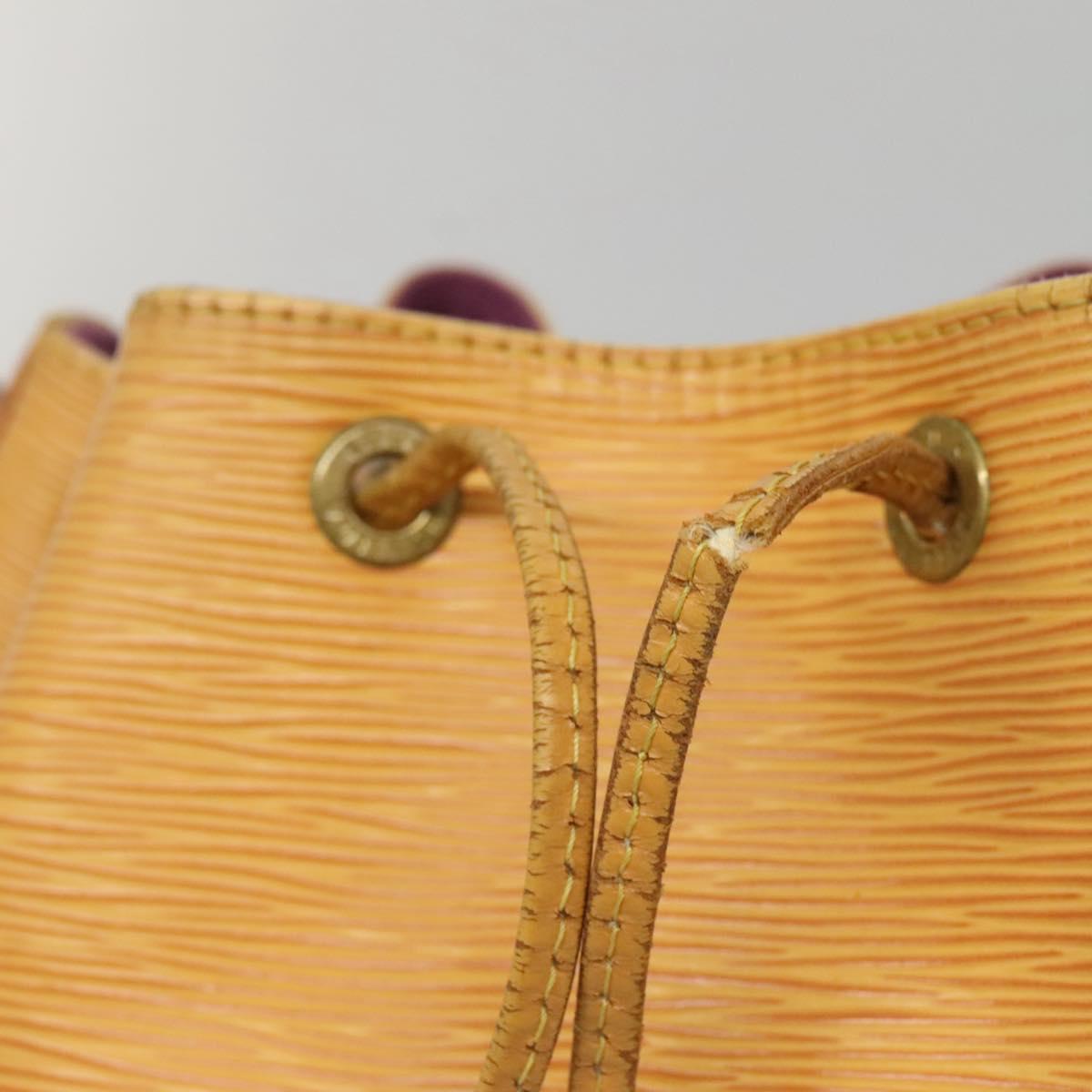 LOUIS VUITTON Epi Petit Noe Shoulder Bag Yellow M44109 LV Auth 141331