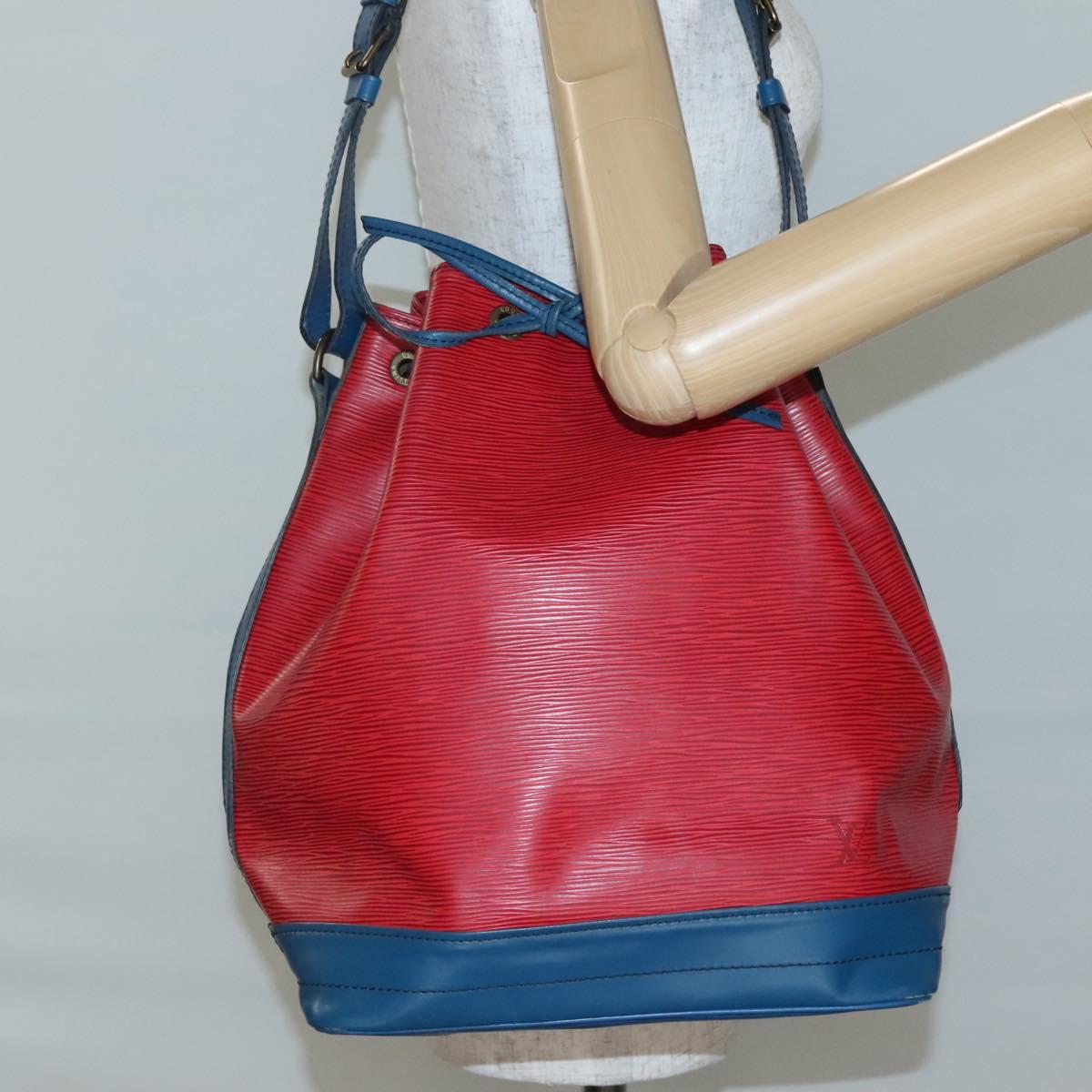 LOUIS VUITTON Epi Noe Shoulder Bag Bicolor Red Blue M44084 LV Auth 141333