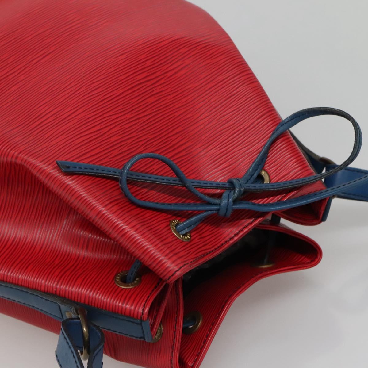 LOUIS VUITTON Epi Noe Shoulder Bag Bicolor Red Blue M44084 LV Auth 141333