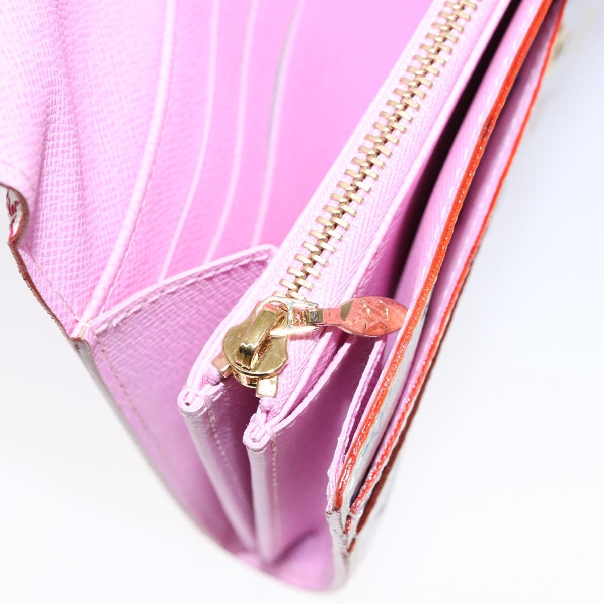 LOUIS VUITTON Multicolor Portefeuille Sarah Wallet White M60667 LV Auth 141338