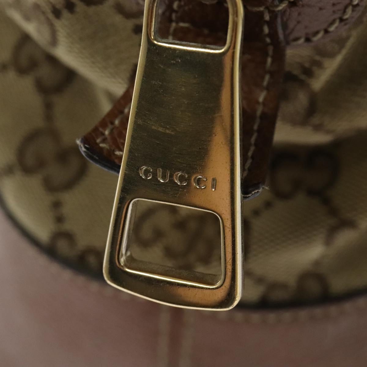 GUCCI GG Canvas Shoulder Bag Beige Gold 323673 Auth 141351