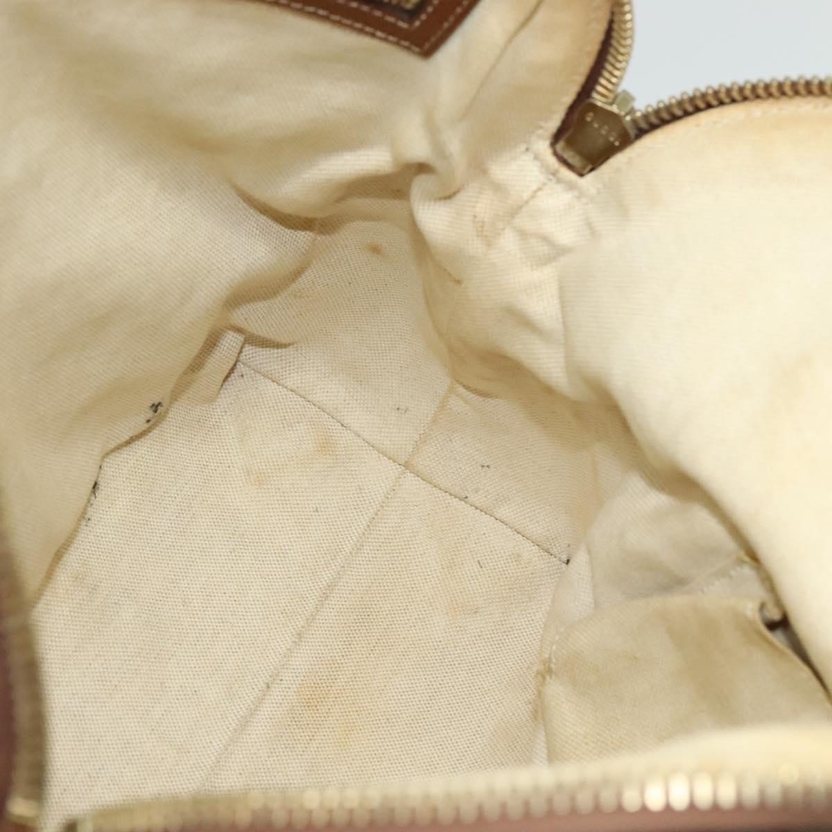 GUCCI GG Canvas Shoulder Bag Beige Gold 323673 Auth 141351