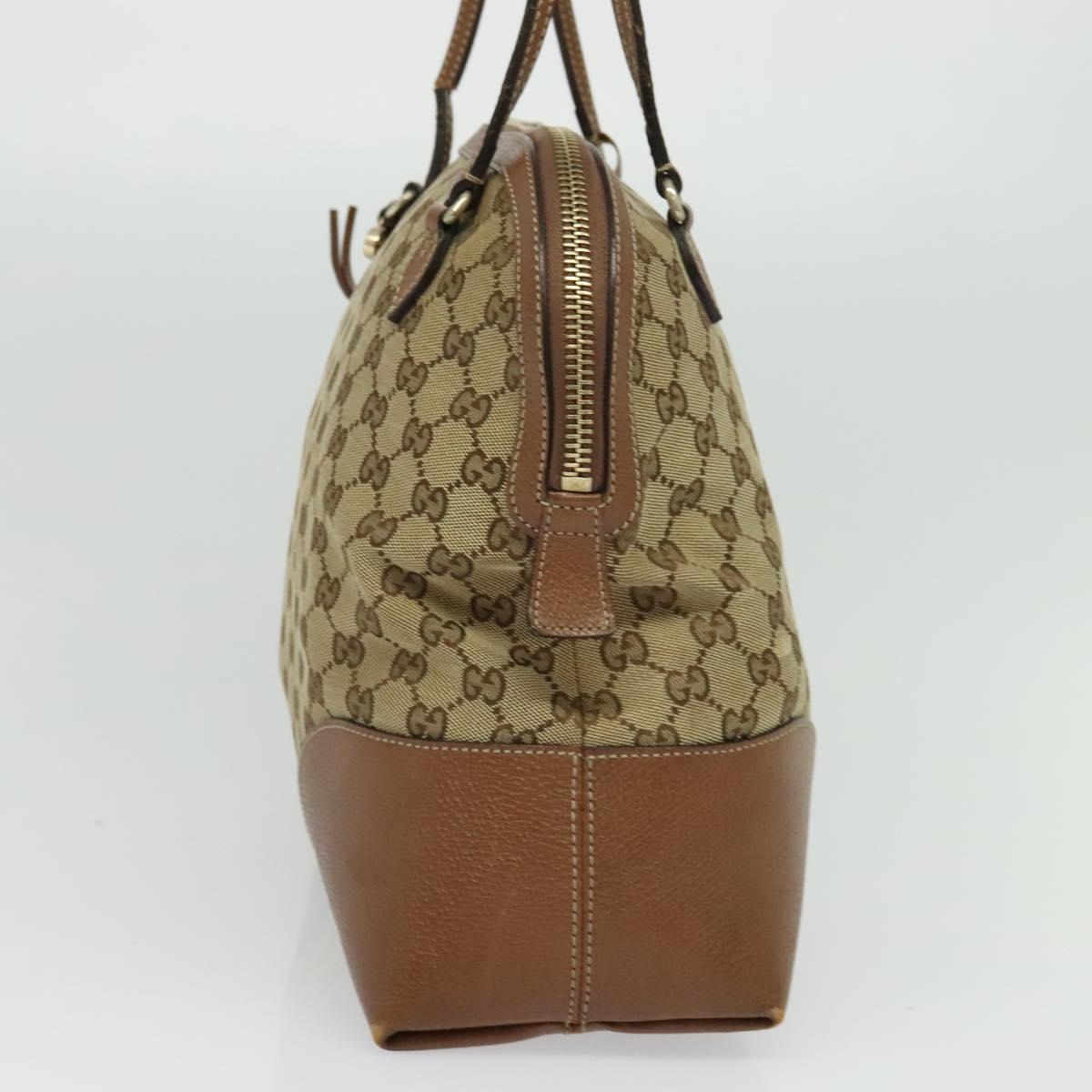 GUCCI GG Canvas Shoulder Bag Beige Gold 323673 Auth 141351