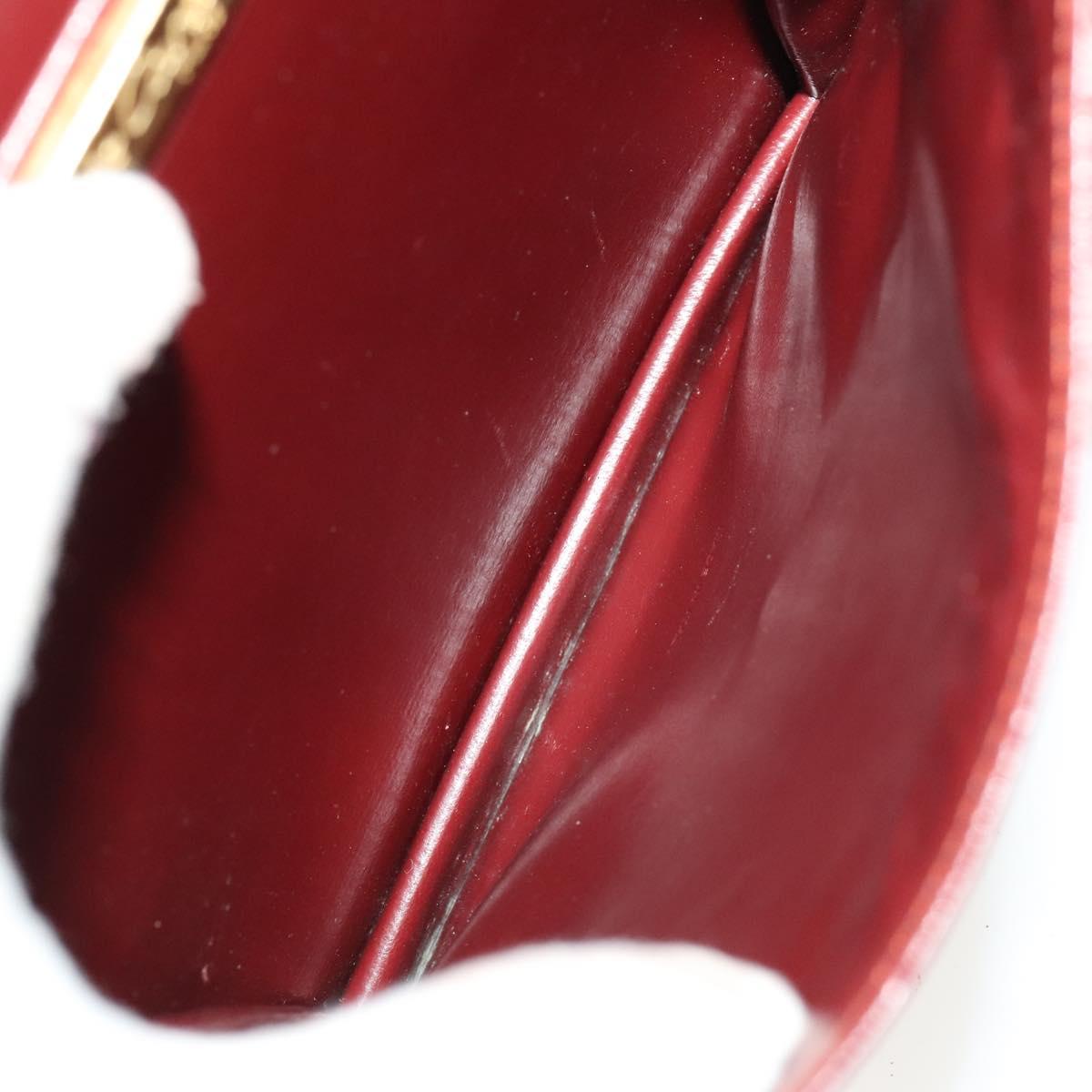 CARTIER Must Line Bag Leather Suede 5Set Bordeaux Auth 141369