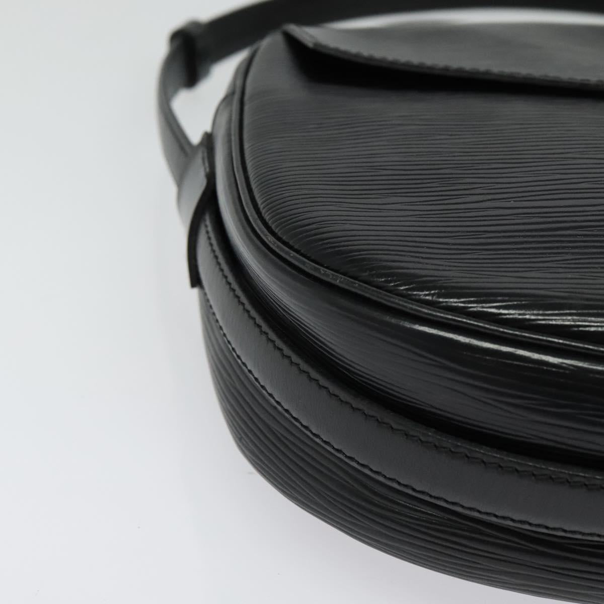 LOUIS VUITTON Epi Jeune Fille MM Shoulder Bag Black M52152 LV Auth 141387