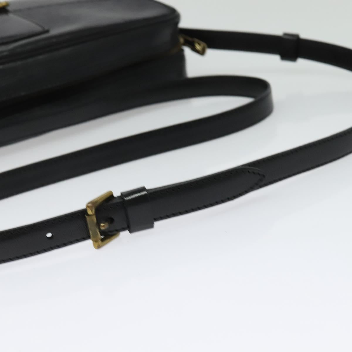 LOUIS VUITTON Epi Jeune Fille MM Shoulder Bag Black M52152 LV Auth 141387