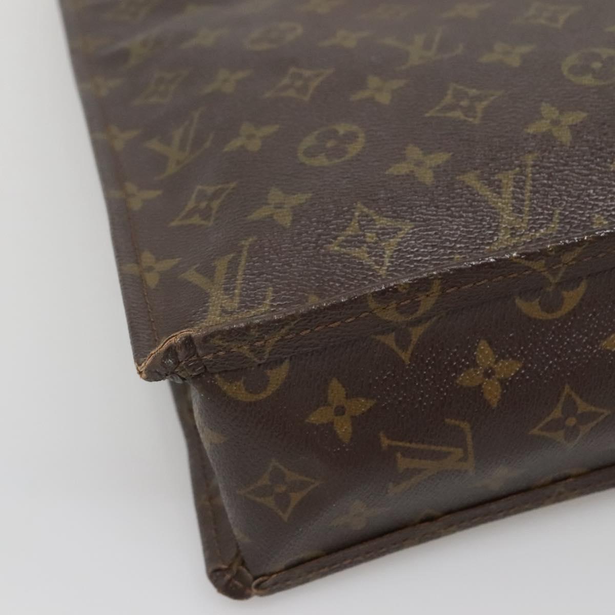 LOUIS VUITTON Monogram Sac Plat Hand Bag M51140 LV Auth 141393
