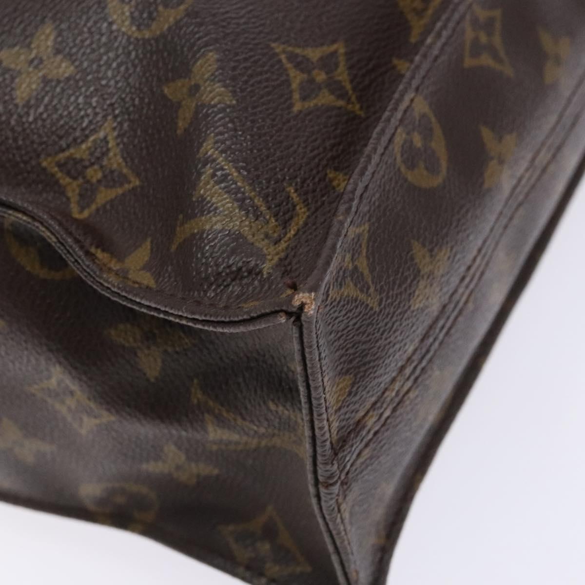 LOUIS VUITTON Monogram Sac Plat Hand Bag M51140 LV Auth 141396