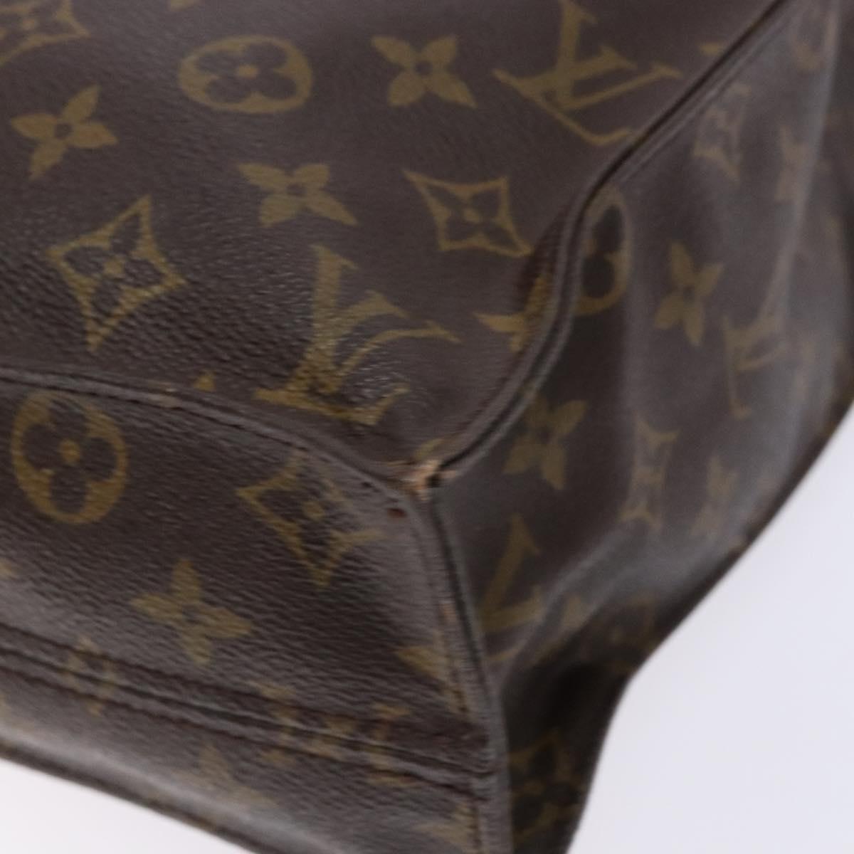 LOUIS VUITTON Monogram Sac Plat Hand Bag M51140 LV Auth 141396