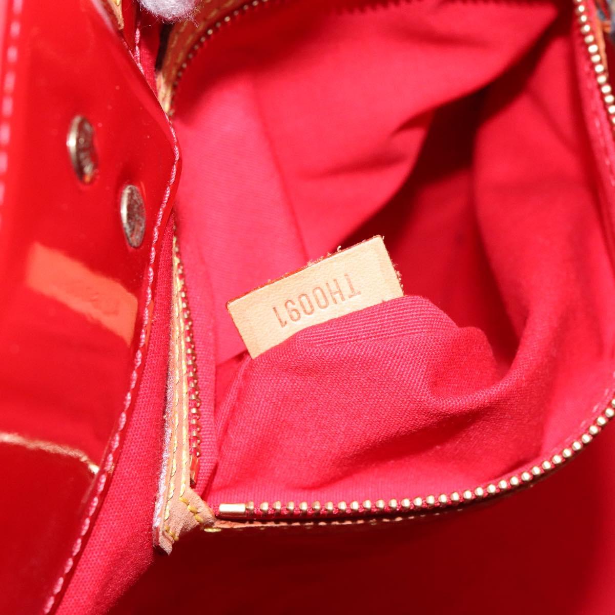 LOUIS VUITTON Monogram Vernis Reade MM Hand Bag Red Rouge M91086 LV Auth 141401