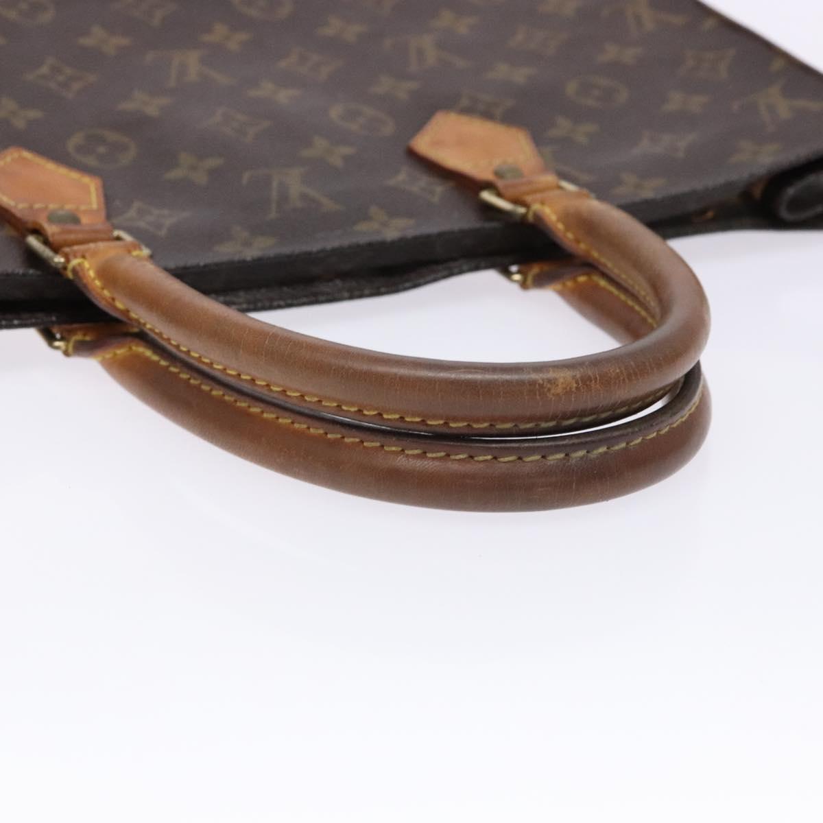 LOUIS VUITTON Monogram Sac Plat Hand Bag M51140 LV Auth 141413