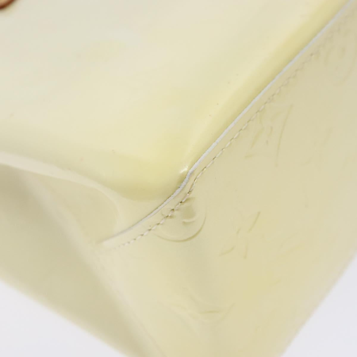 LOUIS VUITTON Monogram Vernis Reade PM Hand Bag Perle M91336 LV Auth 141416