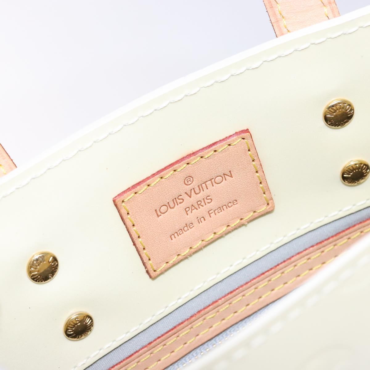 LOUIS VUITTON Monogram Vernis Reade PM Hand Bag Perle M91336 LV Auth 141416