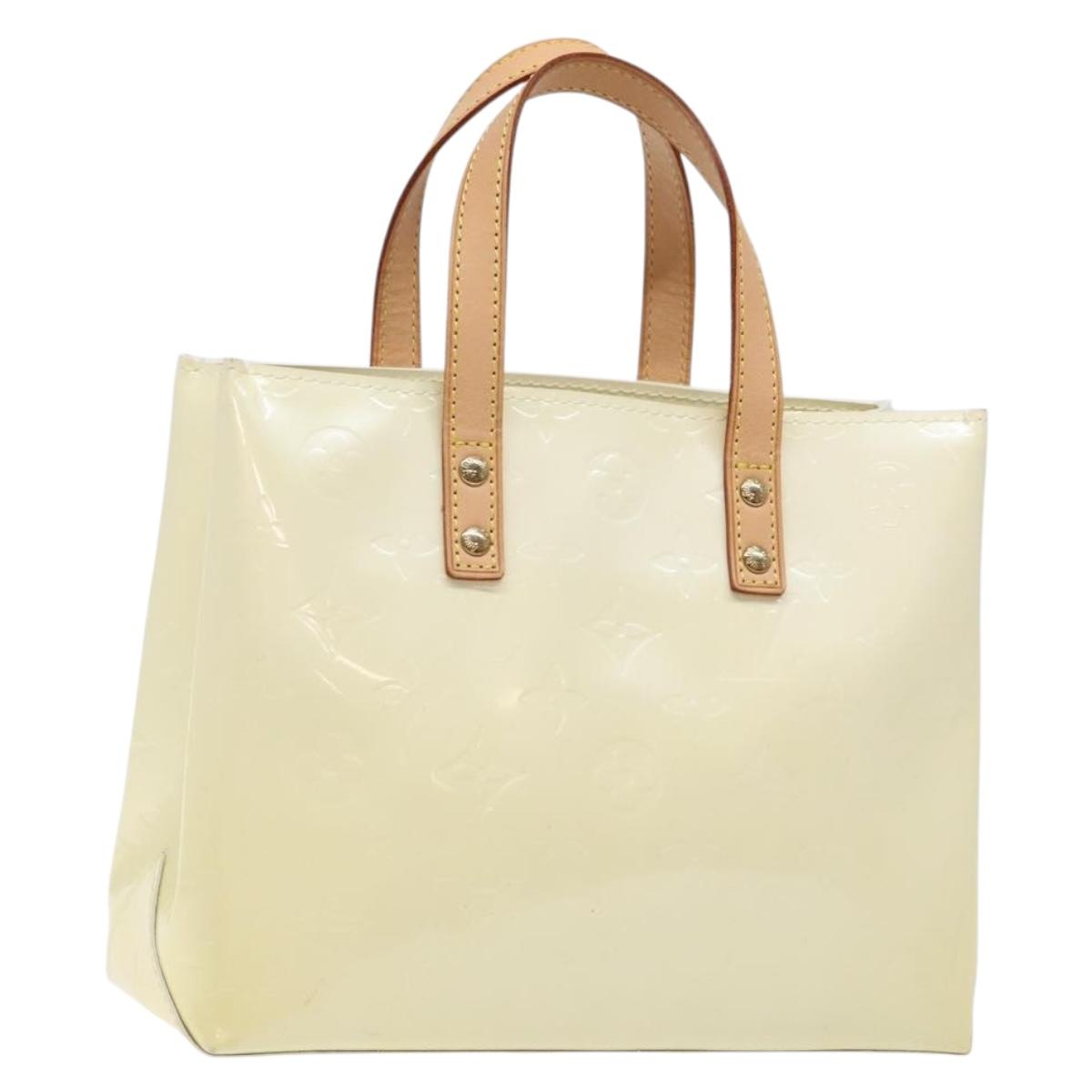LOUIS VUITTON Monogram Vernis Reade PM Hand Bag Perle M91336 LV Auth 141416