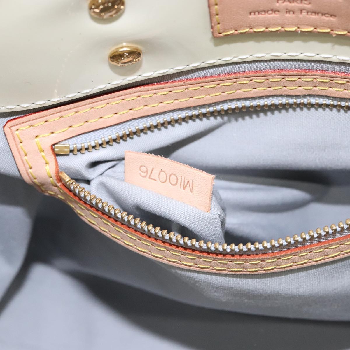 LOUIS VUITTON Monogram Vernis Reade PM Hand Bag Perle M91336 LV Auth 141416