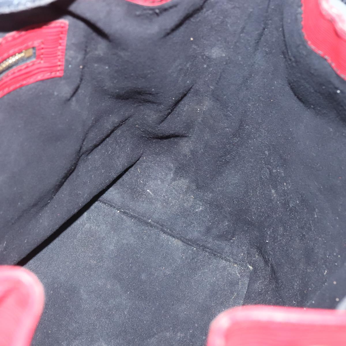 LOUIS VUITTON Epi Petit Noe Shoulder Bag Bicolor Black Red M44017 LV Auth 141440