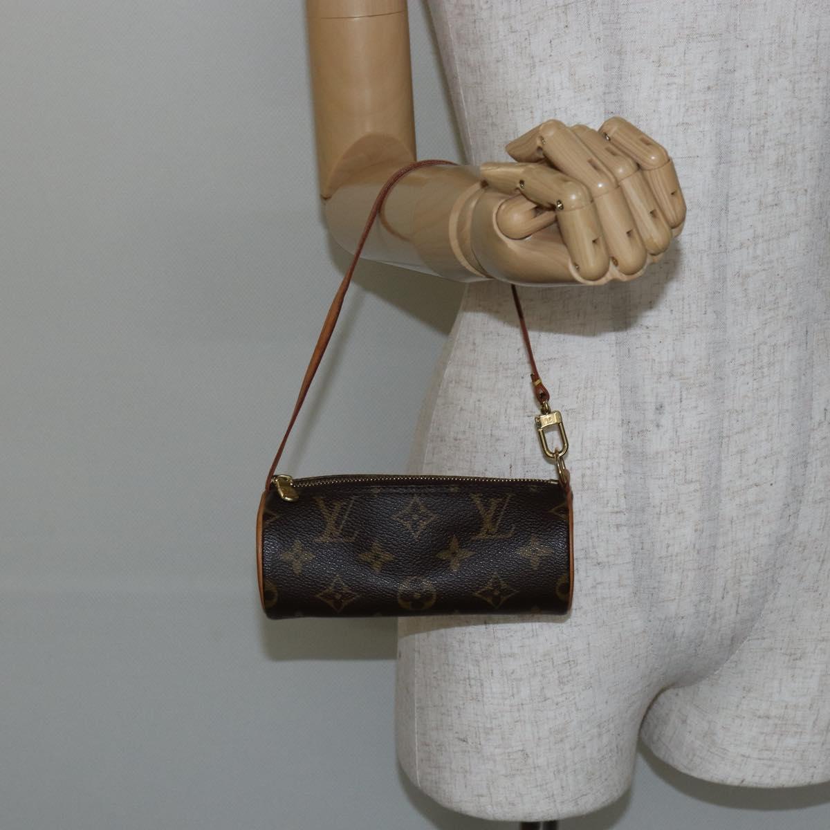 LOUIS VUITTON Monogram Papillon Pouch LV Auth 141444