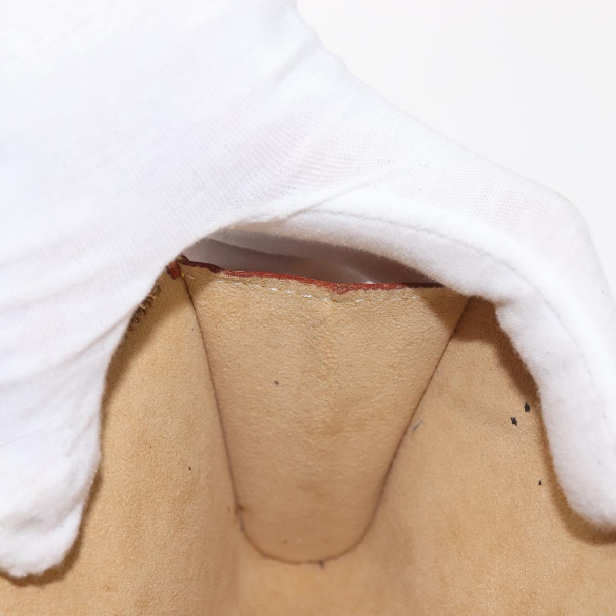 LOUIS VUITTON Nomad Leather Bucket PM Pouch Beige LV Auth 141449