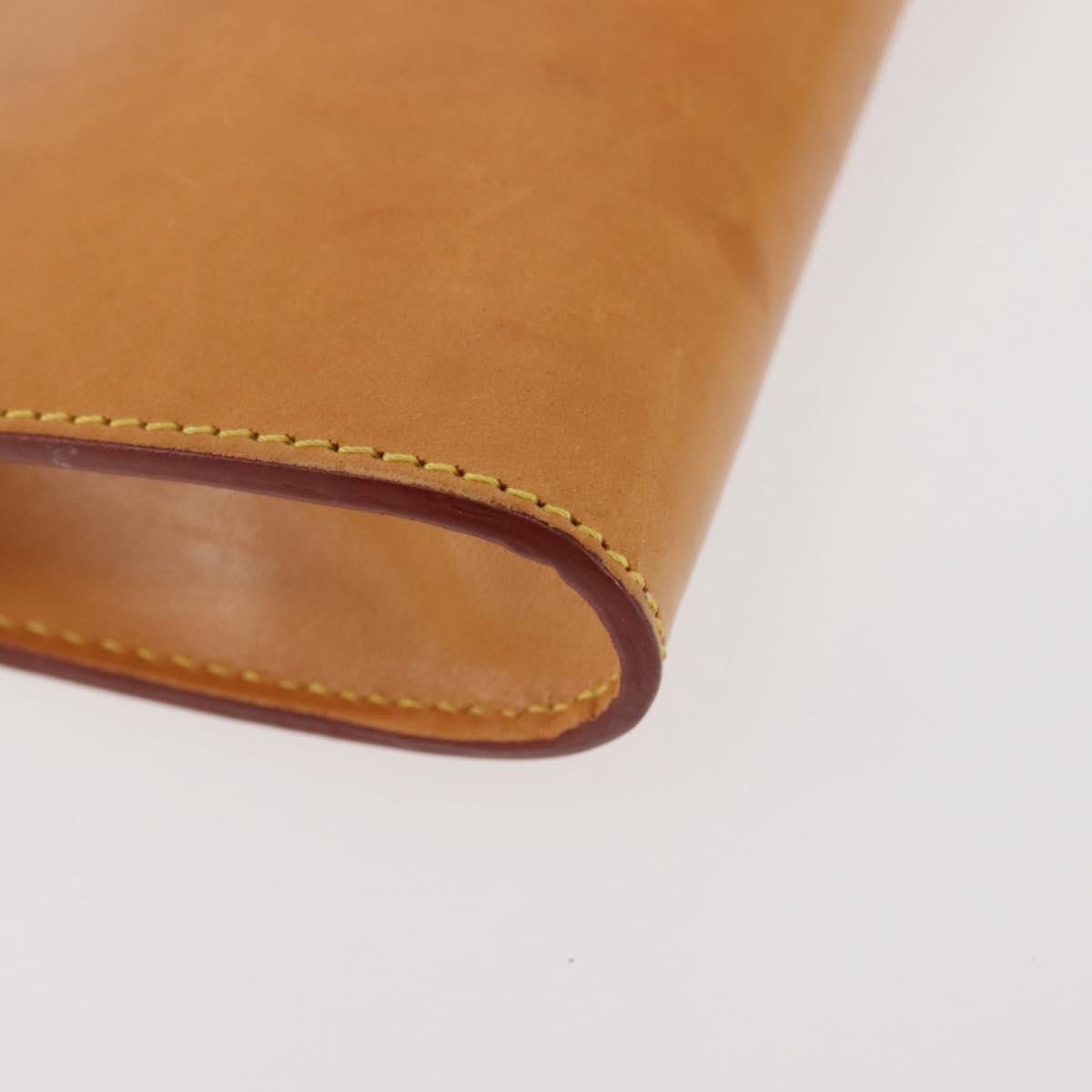 LOUIS VUITTON Nomad Leather Bucket PM Pouch Beige LV Auth 141449