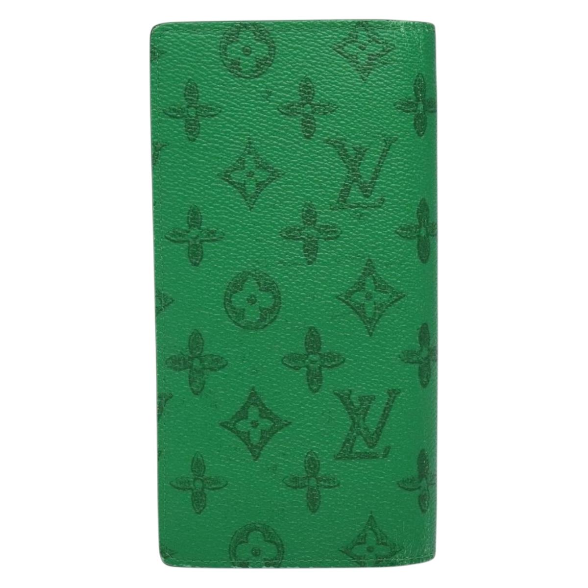 LOUIS VUITTON Monogram Everyday Portefeuille Brazza Green M80801 LV Auth 141451
