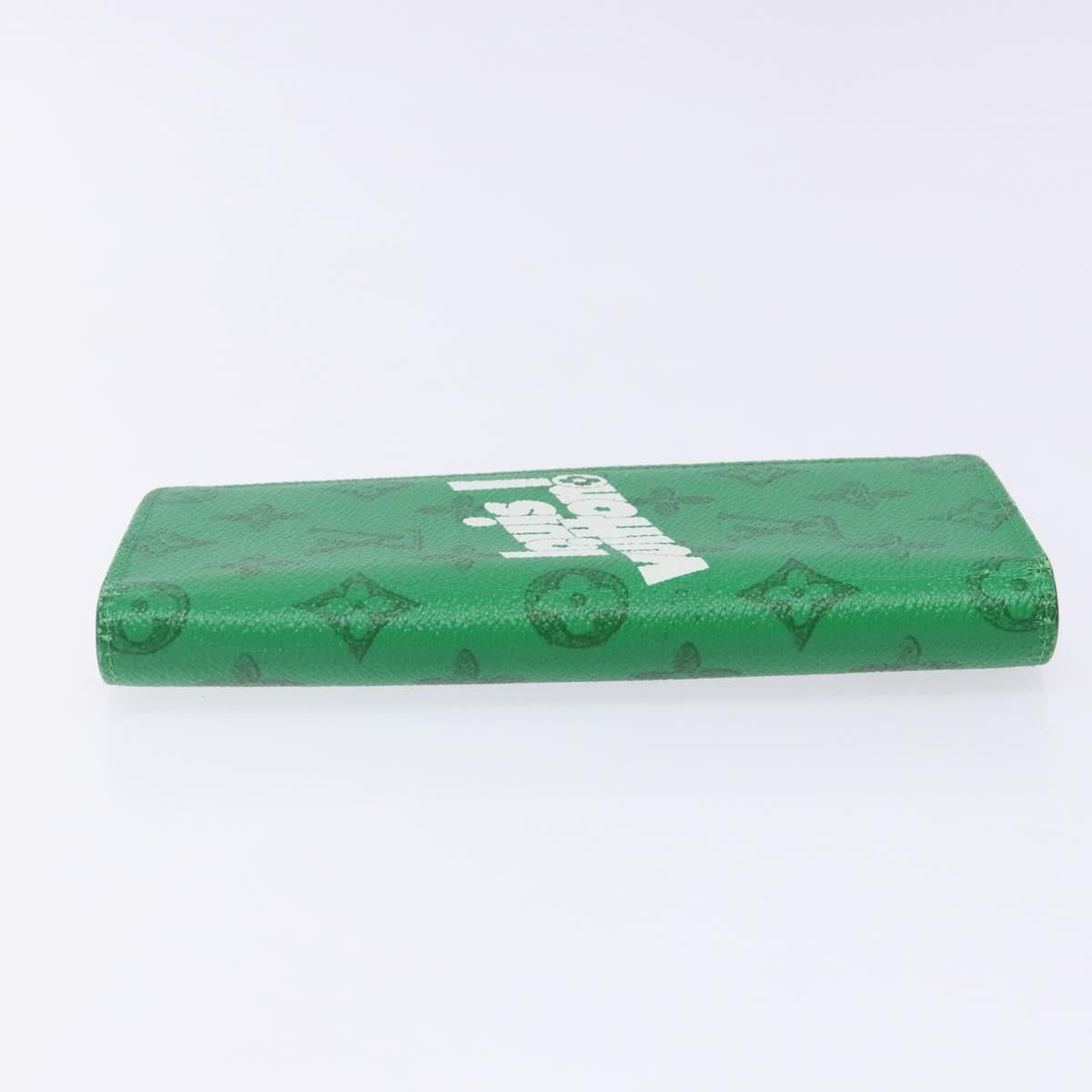 LOUIS VUITTON Monogram Everyday Portefeuille Brazza Green M80801 LV Auth 141451