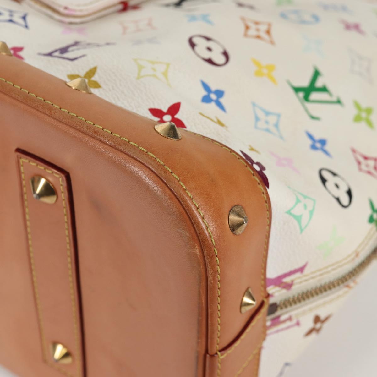 LOUIS VUITTON Monogram Multicolor Alma GM Hand Bag White M40441 LV Auth 141457V