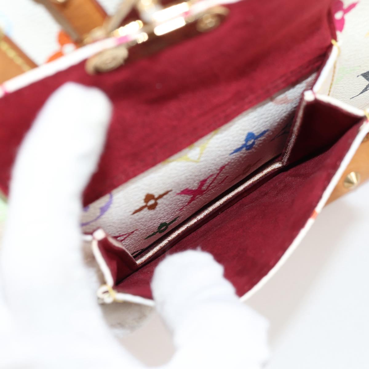 LOUIS VUITTON Monogram Multicolor Alma GM Hand Bag White M40441 LV Auth 141457V