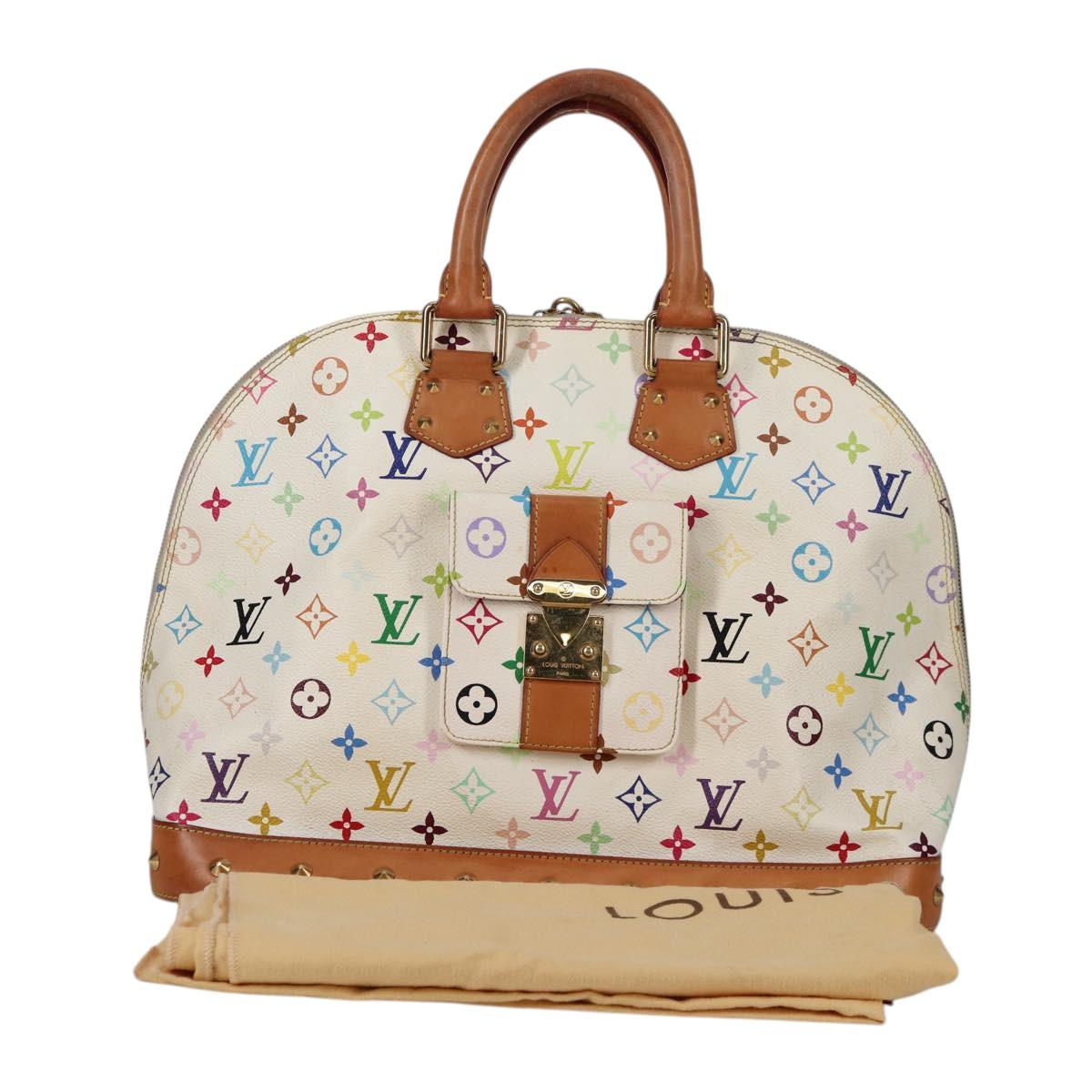 LOUIS VUITTON Monogram Multicolor Alma GM Hand Bag White M40441 LV Auth 141457V