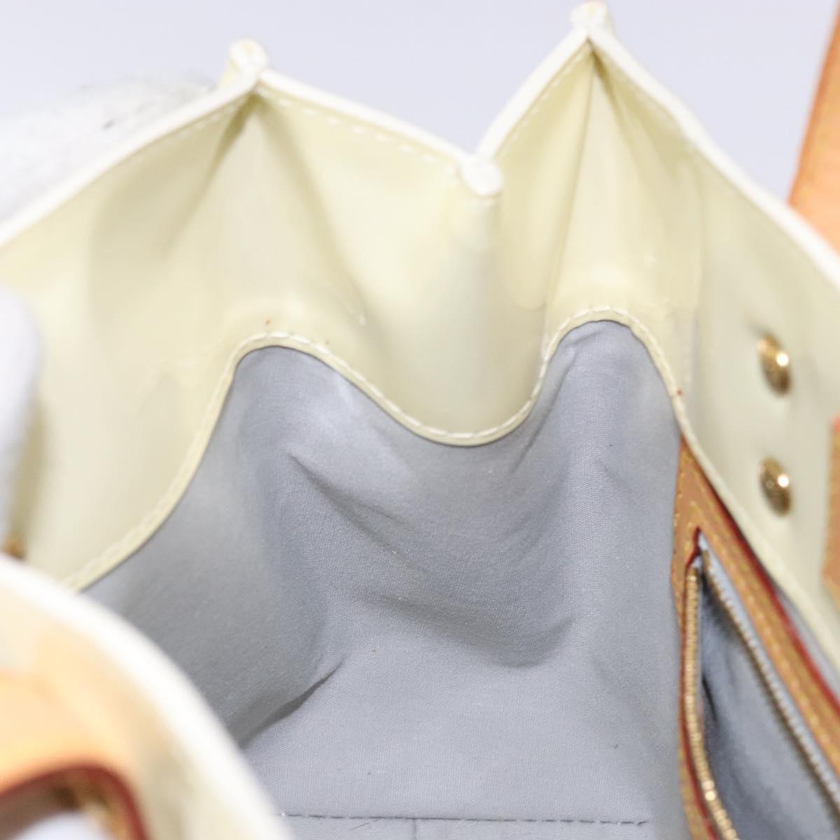 LOUIS VUITTON Monogram Vernis Reade PM Hand Bag Perle M91336 LV Auth 141487