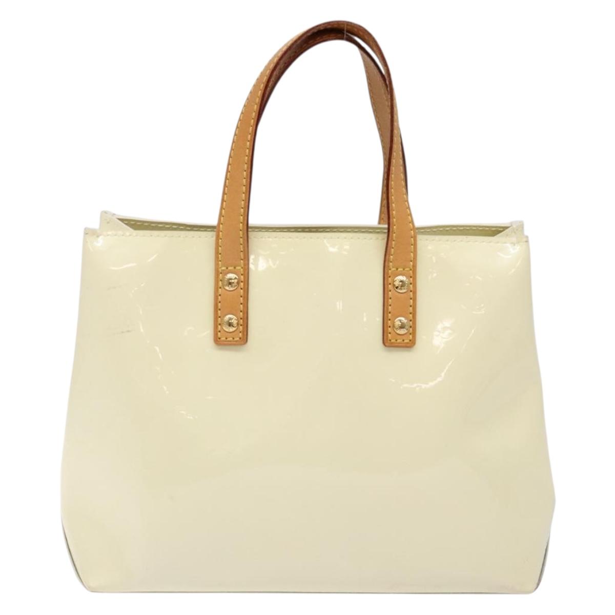 LOUIS VUITTON Monogram Vernis Reade PM Hand Bag Perle M91336 LV Auth 141487