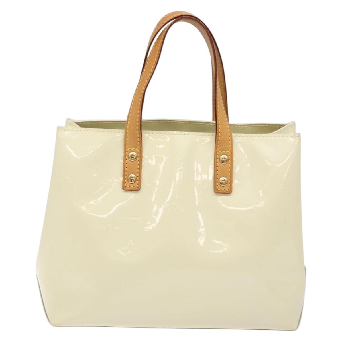 LOUIS VUITTON Monogram Vernis Reade PM Hand Bag Perle M91336 LV Auth 141487