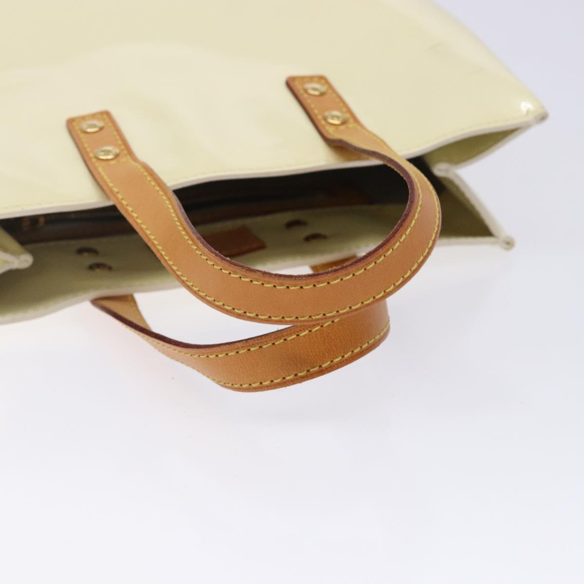 LOUIS VUITTON Monogram Vernis Reade PM Hand Bag Perle M91336 LV Auth 141487